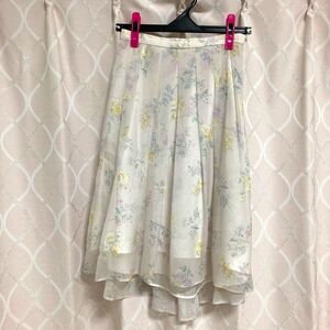 【willselection】ウィルセレクション 花柄スカート フラワー ホワイト 白 ボタニカル