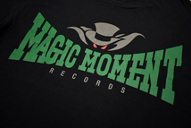 Y-1754★送料無料★MAGIC MOMENT RECORDS マジック モーメント レコード★ブラック黒色 ビッグロゴプリント 半袖 Ｔ-シャツ Ｌ_画像3