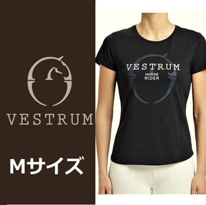 VESTRUM knock s Bill Logo T-shirt M lady's horse riding horsemanship 