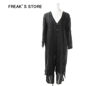 FREAK'S STORE ロングカーディガン 長袖 レース F 黒 210629MN2A