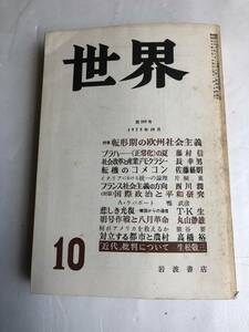 【古書】岩波書店 世界 クオリティマガジン 雑誌 1975年10月 「近代」批判について