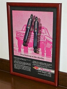 1969年 USA 洋書雑誌広告 額装品 Thrush performance shocks スラッシュ / 検索用 Plymouth Satellite プリマス サテライト ( A4size )