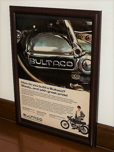 1967年 USA '60s 洋書雑誌広告 額装品 Bultaco 100 Lobito ブルタコ ( A4size・A4サイズ )