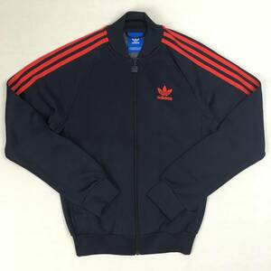 adidas Originals アディダス オリジナルス スーパースター SST BR4320 AV1004 ジャージ トラックトップ ネイビー/レッド XSサイズ 三本線