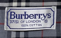 90's OLD☆Burberrys バーバリーズ ノバチェック ワンポイント 半袖シャツ S 灰色 グレー オールドビンテージ _画像6