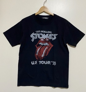 美品☆Primal Engine × THE ROLLING STONES ローリングストーンズ U.S.TOUR78 半袖Tシャツ バンドT M 黒 ブラック 