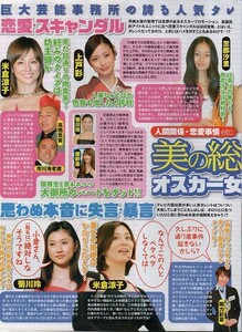 切り抜き 原幹恵 剛力彩芽 武井咲 上戸彩 米倉涼子 忽那汐里 菊川怜