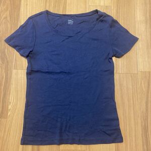 ギャップ GAP Tシャツ カットソー 無地Tシャツ　コットン ネイビー紺 白 Sサイズ　160ｃｍ