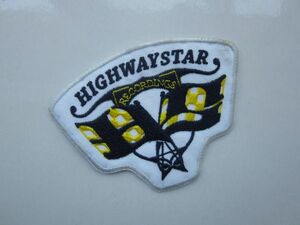 (中古品)HIGHWAYSTAR RECORDINGS ハイウェイスター レコード ワッペン/ 刺繍 自動車 バイク ステッカー カー用品 整備 作業着 64