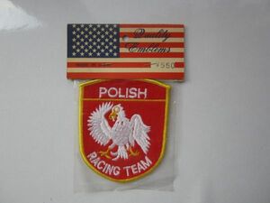 POLISH RACING TEAM ポーランド レーシングチーム グランプリ ワッペン/ パッチ 刺繍 エンブレム 自動車 カー用品 ビンテージ 67