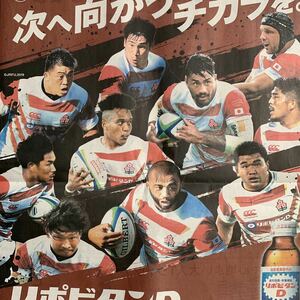 超貴重！ラグビー日本代表 2部セット サンウルブズ 次へ向かうチカラを 桜戦士再出発の白星 リポビタンD 読売新聞 6/12 6/13