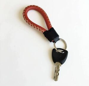  new goods original leather key holder hand made leather key holder key hook key ring leather craft red red 