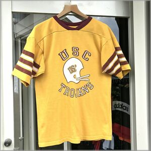 ★USC TROJANS　70s 80s　フットボール　Tシャツ★検 ビンテージ カレッジ プリント