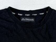 ☆送料無料☆ Kappa カッパ 古着 半袖 バックプリント Tシャツ メンズ L ブラック トップス 中古 即決_画像4