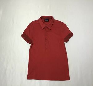 NICOLE CLUB FOR MEN // 半袖 スナップボタン 2枚衿 ポロシャツ (赤) サイズ 46