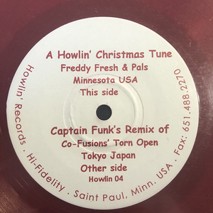 Co-Fusion / Torn Open - Freddy Fresh & Pals / A Howlin' Christmas Tune Howlin' Records Howlin 04 7インチ Captain Funk RED VINYL