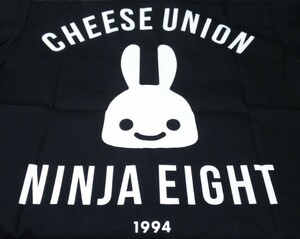 2019 Cune "Рабочая футболка C.U.N.E. (Cheese Union Ninja Eight)" Черный и задний сперединый отпечаток с короткими рукавами.