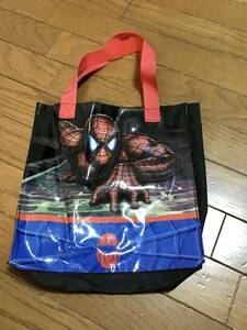 [SPIDER-MAN/ Spider-Man ] vinyl tote bag * bag * man *USED