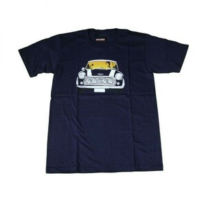 ミニクーパー 車好き 夏 サーフ系 ストリート系 スケーター おもしろTシャツ メンズTシャツ 半袖 ネイビー ★N271M