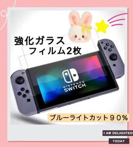 Nintendo Switch ガラスフィルム ブルーライトカット 2枚セット