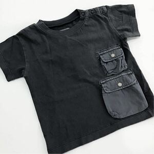 【新品未使用】Ocean&Ground オーシャン&グラウンド 100cm トップス　半袖　Tシャツ　ネブラ NEBULA キッズ　チャコール　ポケット