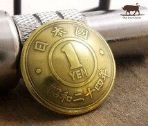 ●コンチョ ループ式　日本古銭　1円黄銅貨　1YEN面　19mm_画像3
