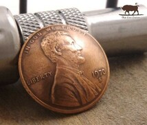 〓コンチョ ループ式　アメリカ　1セント　リンカーン　18.5mm_画像3