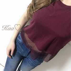 最終値下げ　Bershka ベルシュカ　切りっぱなし メッシュ タンクトップ