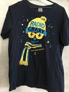 ★FM802★ROCK FESTIVAL 半袖Tシャツ　M 紺ネイビー　RADIO CRAZY