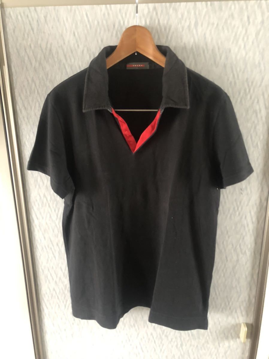 プラダ prada 2010SS 半袖 ポロシャツ レッド スポーツ sport|PayPay