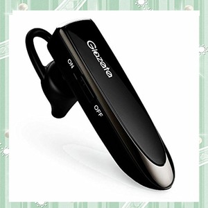 黒 Glazata Bluetooth 日本語音声ヘッドセット V4.1 片耳 高音質 ，超大容量バッテリー、長持ちイヤホン、3