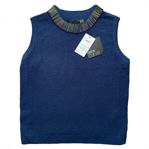 【Asos】エイソス 手編み ビーズ使いタンクトップ トップ M L