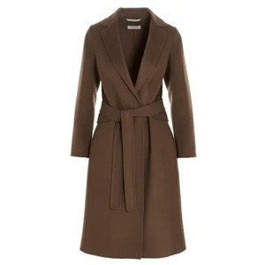  новый товар размер 36 'S MAX MARA Polly шерсть длинное пальто ремень поли - Max Mara Brown 