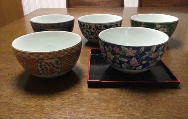 新品☆小丼鉢5個とお盆5枚セット