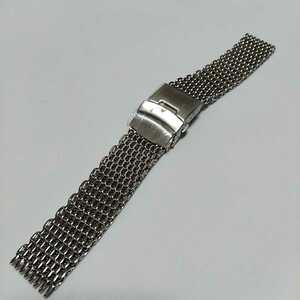 ★ 20mm シャークメッシュ　ステンレスベルト 腕時計ベルト 交換用ストラップ　新品　シルバー　A