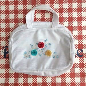 COCUE buy Vietnam beads embroidery Mini bag white flower flower motif spangled kichu ethnic Asian Cocue 