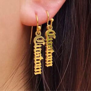 オーダーメイド カスタムロゴピアス 縦