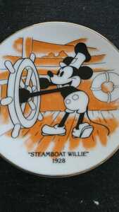 40年以上前当時物ミッキーマウス 蒸気船ウィリー 豆皿/STEAMBOAT WILLIEピート東京ディズニーランドTOKYO DISNEY Mickey Mouseヴィンテージ
