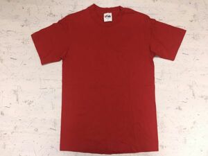 マジェスティック majestic 半袖Tシャツ メンズ USA製 シンプル 無地 シングルステッチ ヘビーウェイト アメカジ S 赤