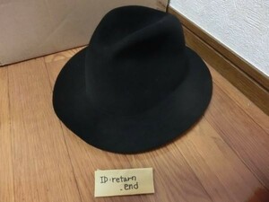 N4 中折ハット ブラック 帽子 エヌフォー