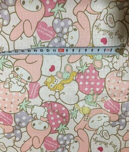 140cmX50cm マイメロ ラミネート 生地 ビニールコーティング