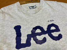 80s 90s ヴィンテージ USA製 Lee リー 企業物 ビッグロゴ 霜降り Tシャツ アドバタイジング デニムブランド_画像2