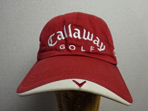 ☆Callaway GOLF☆キャップ☆USED美品♪サイズフリーRED 