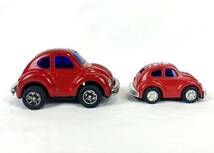 MIKI HOUSE Volkswagen Beetle フリクションカー 2台セット（大、小） レッド　空冷ビートル　空冷VW　フォルクスワーゲン　TYPE-1　_画像6