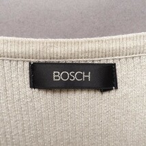 値下☆USED*BOSCH/ボッシュ/38/M相当/ラメ入り半袖クルーネックニットセーター/ベージュ系/上品/シンプル/通勤/デイリー/お出掛け_画像3