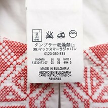 値下!USED*MaxMara Weekend/マックスマーラ/36/S相当/ブルガリア製刺しゅうブラウス/白ベース/春夏_画像8