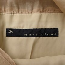 値下☆USED*martinique/マルティニーク/M相当/日本製シルク混レースノースリーブワンピース/ベージュ/フェミニン/上品/パーティー_画像3