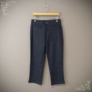  new goods unused * Kumikyoku /k Miki .k/3/11 number corresponding / side stitch & slit design Denim pants / indigo / on goods / simple / casual /tei Lee 