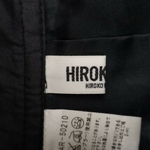 USED*HIROKO BIS/ヒロコビス/11/シルク100%タック切り替えミモレ丈スカート/ブラック/黒色/シック/上品/エレガント/ミセス/デイリー/通勤_画像3