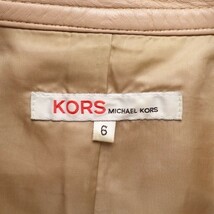 値下☆訳あり特価!USED*Michael Kors/マイケルコース/6号/羊革ジップアップジャケット/上着/アウター/ベージュ/シンプル/上品/カジュアル_画像3